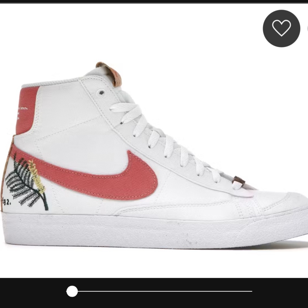Nike Blazer Mid 77 White with Red Swoosh